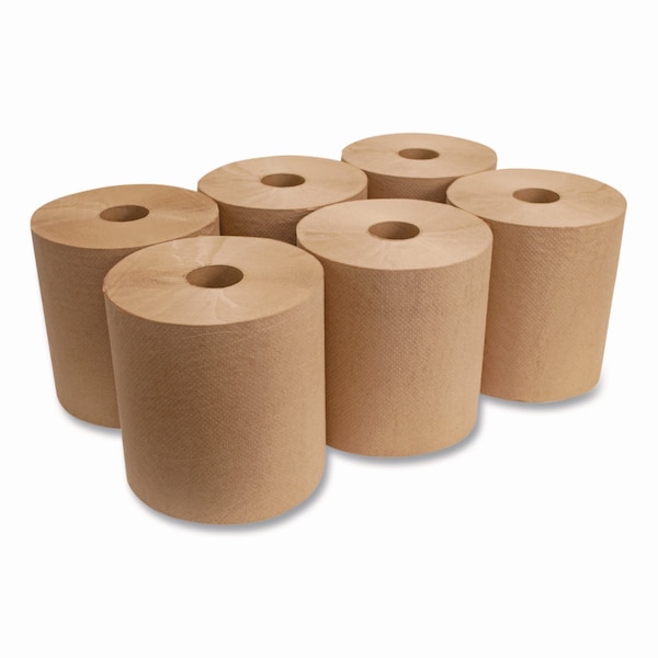 Boardwalk Boardwalk Hardwound Paper Towels, 1 Ply, Continuous Roll Sheets, 800 ft, Natural, 6 PK - BWK16GREEN