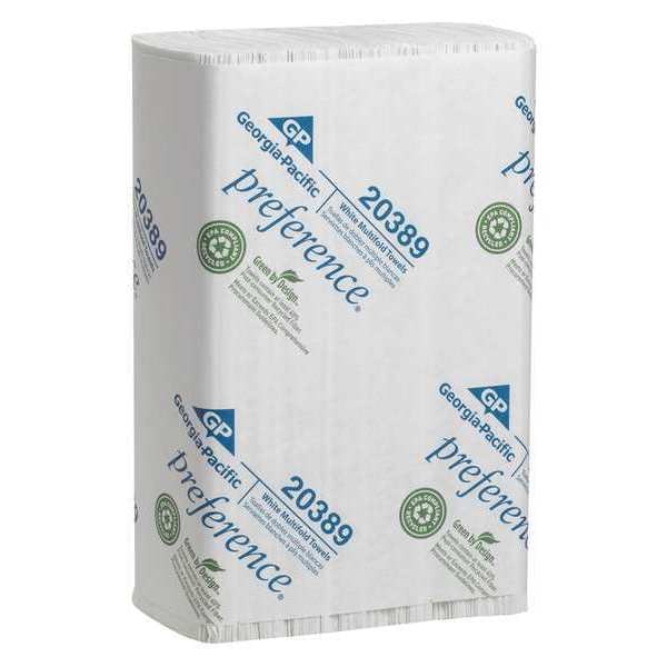 Georgia-Pacific Pacific Blue Select Multifold Paper Towels, 2 Ply, 250 Sheets, White, 16 PK - 20389