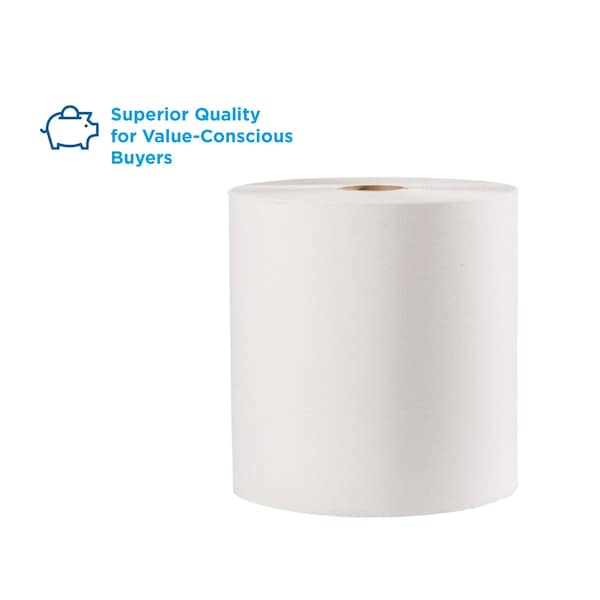 Georgia-Pacific Pacific Blue Select Hardwound Paper Towels, 2 Ply, Continuous Roll Sheets, 350 ft, White, 12 PK - 28000
