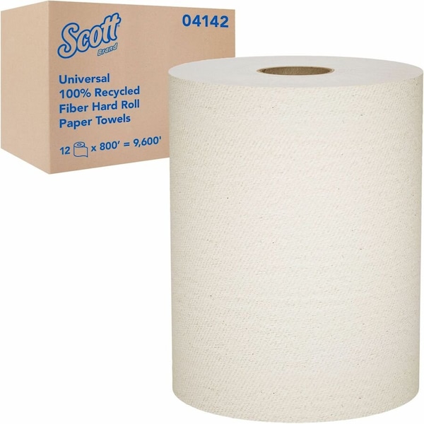 Kimberly-Clark Professional Essential Perforated Roll Paper Towels, 1 Ply, Continuous Roll Sheets, 800 ft, Natural, 12 PK - 04142