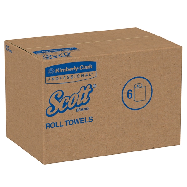 Kimberly-Clark Professional Essential Perforated Roll Paper Towels, 1 Ply, Continuous Roll Sheets, 800 ft, Natural, 12 PK - 04142
