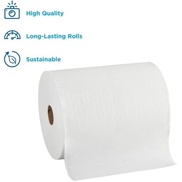 Georgia-Pacific enMotion Hardwound Paper Towels, 1 Ply, Continuous Roll Sheets, 800 ft, White, 6 PK - 89490
