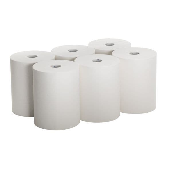 Georgia-Pacific enMotion Hardwound Paper Towels, 1 Ply, Continuous Roll Sheets, 800 ft, White, 6 PK - 89490