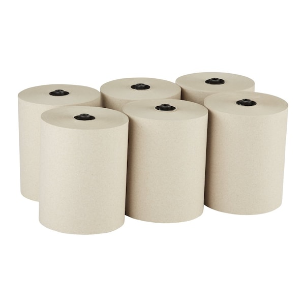 Georgia-Pacific enMotion Hardwound Paper Towels, 1 Ply, Continuous Roll Sheets, 550 ft, Brown, 6 PK - 89740