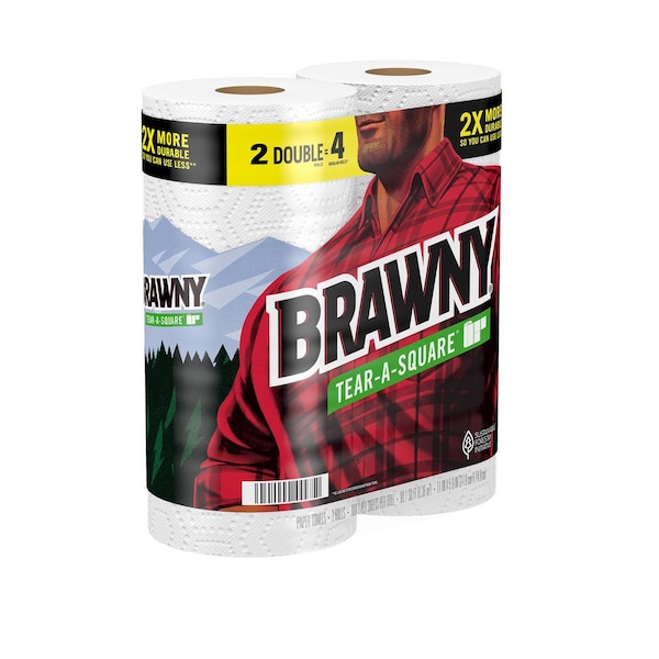 Brawny Brawny Tear-A-Square Paper Towels 100 sheet 2 ply 2 pk - 44350