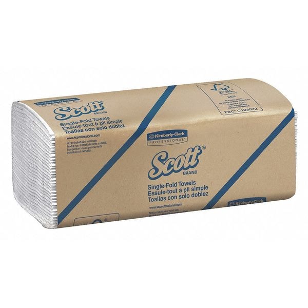 Kimberly-Clark Professional Essential Single Fold Paper Towel, 1 Ply, 250 Sheets, White, 16 PK - 1700