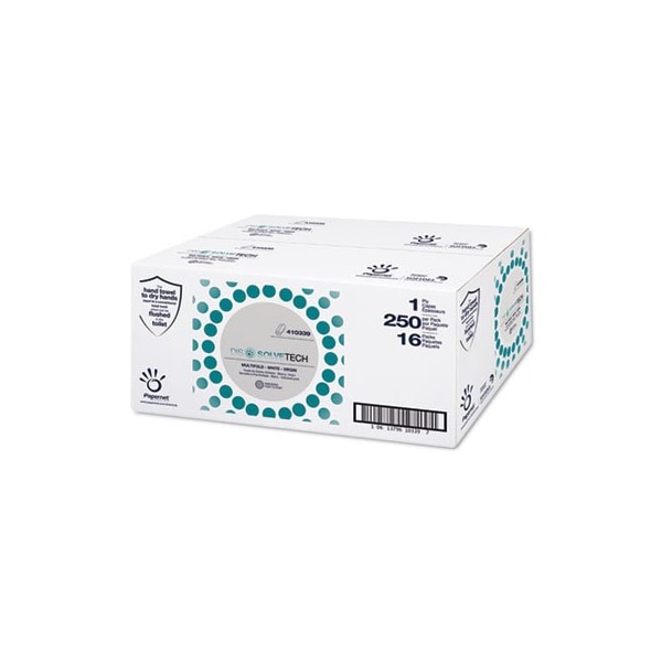 Sofidel Am Papernet, DissolveTech Paper Towel, Multifold, 9 1/2in x 9 1/4in, White, 16PK - 410339