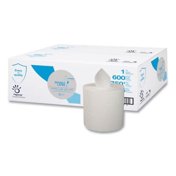 Papernet 7.6 in. x 750 ft. Double Layer Paper Towel, White - 6 Count - SOD410083