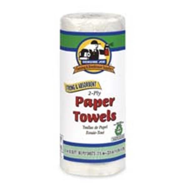 Genuine Joe Roll Towels- 2-Ply- 80 Sheets-Roll- 11in.x9in.- 30RL-CT- White - GE463343