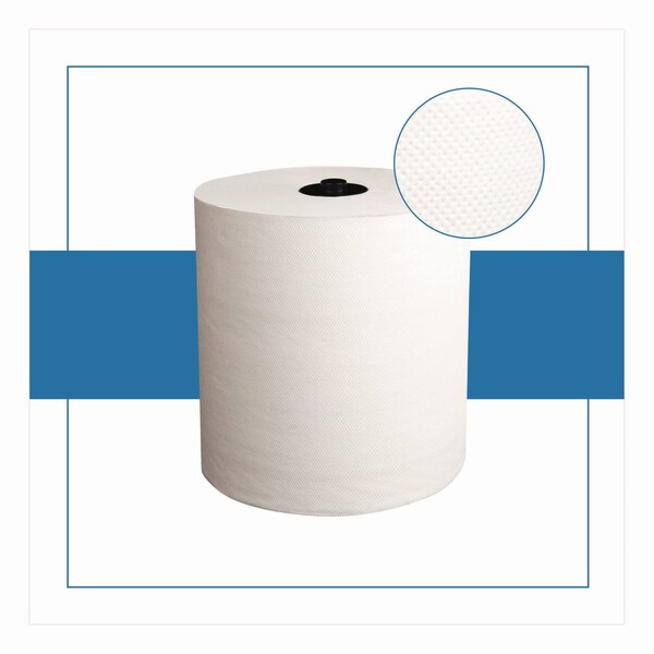 Papernet HyTech Seas Hardwound Roll Towels, 1-Ply, 7.9in x 700 ft, White, 6PK - 410113