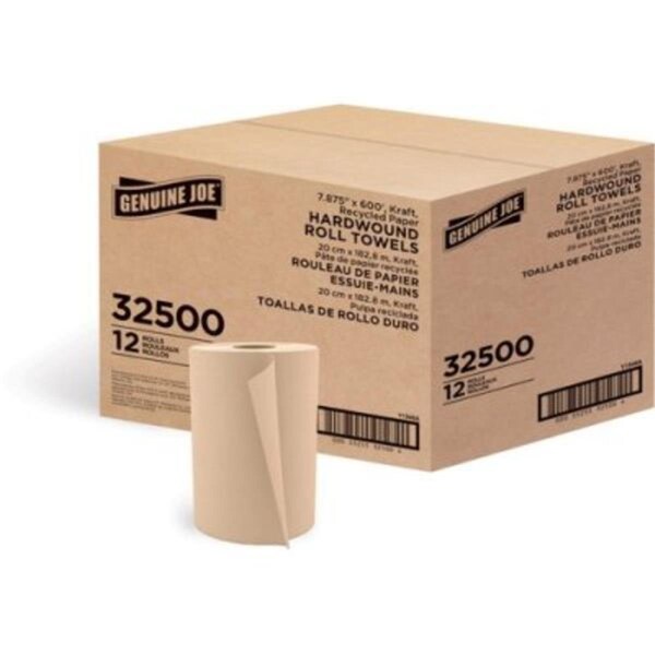 Chesterfield Leather Embossed Hardwound Roll Towels, Brown, 12PK - CH3732102