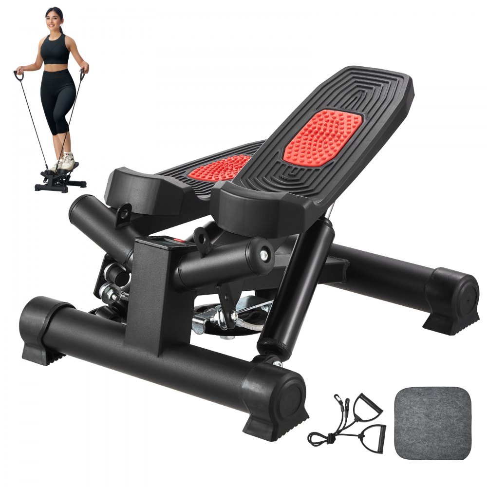 Stair Stepper for Exercise at Home Mini Twist Stepper with Resistance Band - MNTBJWSBBSNZWRTS8V9