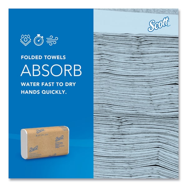 Scott Essential Multifold Paper Towels, 1 Ply, 250 Sheets, White, 16 PK - 1840