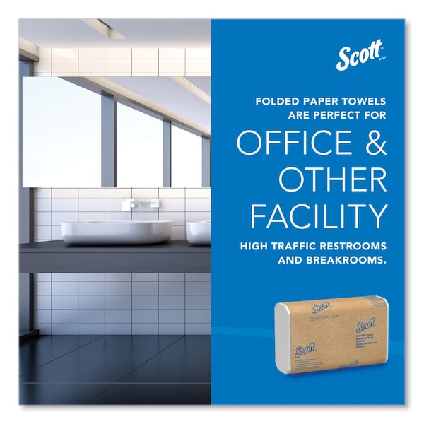 Scott Essential Multifold Paper Towels, 1 Ply, 250 Sheets, White, 16 PK - 1840