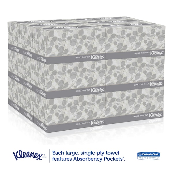 Kleenex Pop-Up Paper Towel Sheets Paper Towels, 1 Ply, 120 Sheets, White, 18 PK - KCC 01701