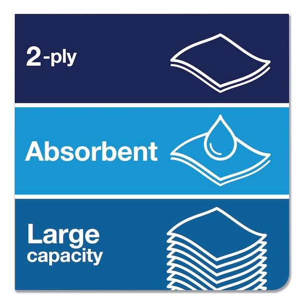Tork Hardwound 2 Ply, Continuous Roll Sheets, 525 ft, White, 6 PK - 290092A
