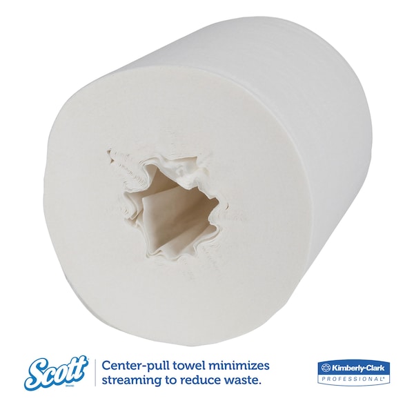 Scott Scott Essential Center Pull Paper Towels, 2 Ply, 500 Sheets, 625 ft; 15", White, 4 PK - 1010