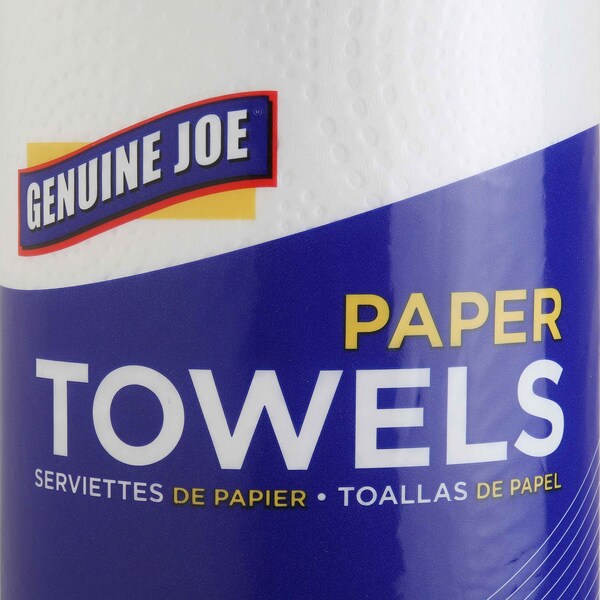 Genuine Joe Genuine Joe Perforated Roll Paper Towels, 2 Ply, 200 Sheets, White, 24 PK - GJO24081