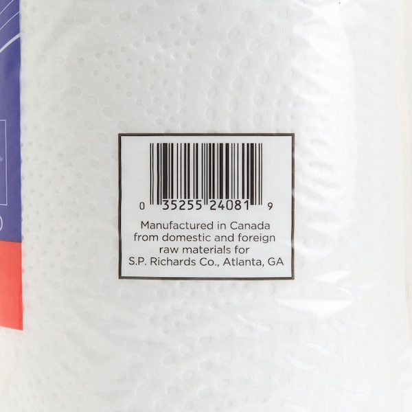 Genuine Joe Genuine Joe Perforated Roll Paper Towels, 2 Ply, 200 Sheets, White, 24 PK - GJO24081