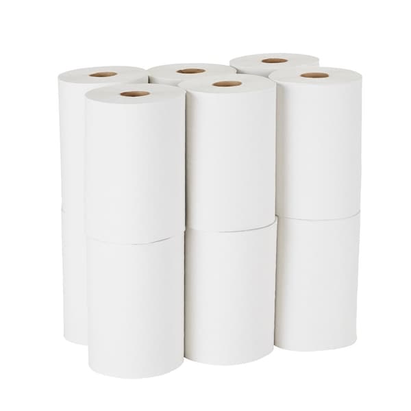 Georgia-Pacific Pacific Blue Basic Hardwound Paper Towels, 1 Ply, Continuous Roll Sheets, 350 ft, White, 12 PK - 28706