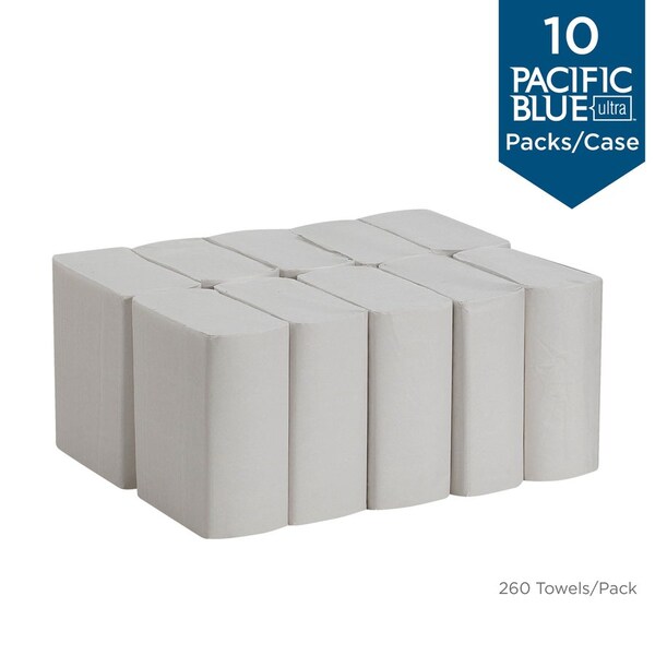 Pacific Blue Ultra Z-Fold Paper Towels, White, 10 PK - GPC20885