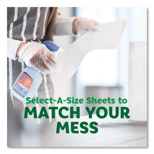 Bounty Bounty Select-A-Size Perforated Roll Paper Towels, 2 Ply, 113 Sheets, 60.48 ft, White, 8 PK - 66924