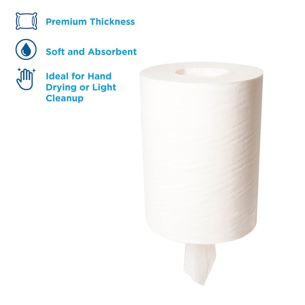 Georgia-Pacific Sofpull Center Pull Paper Towels, 1 Ply, 275 Sheets, 160 ft, White, 8 PK - 28125