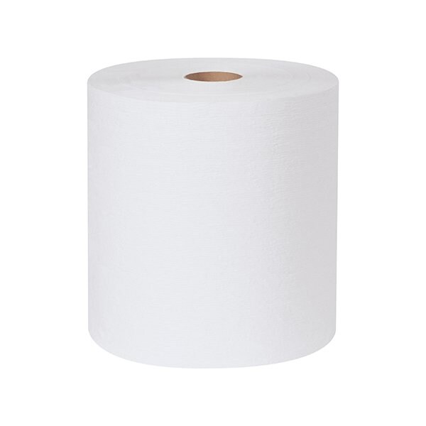 Scott Essential 8'' x 600' Scott Essential Plus White Hard Wound Roll Towels, 6PK - BUY00087315