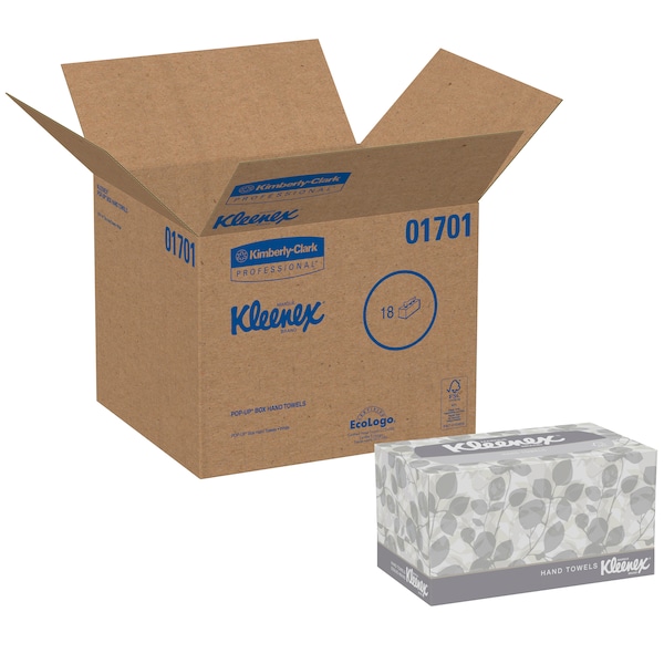 Kimberly-Clark Professional Kleenex Pop-Up Paper Towels, 120 Sheets, 18 PK - 1701