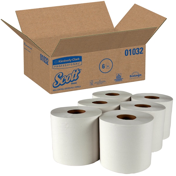 Kimberly-Clark Professional SKILCRAFT Center Pull Paper Towels, 700 Sheets, White, 6 PK - 01032