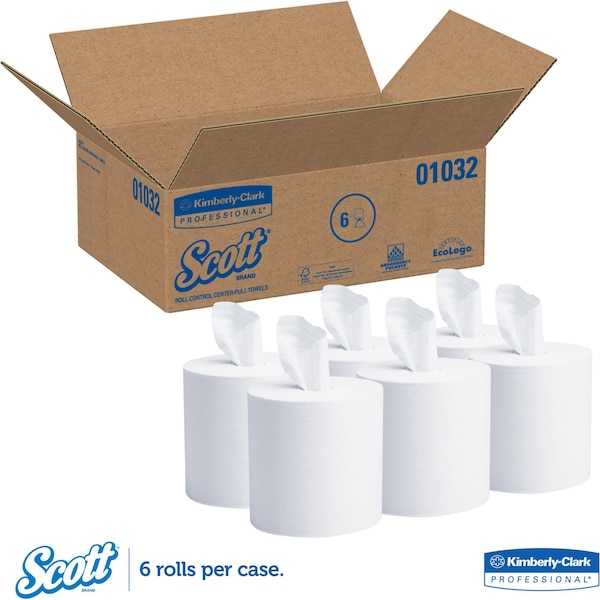Kimberly-Clark Professional SKILCRAFT Center Pull Paper Towels, 700 Sheets, White, 6 PK - 01032
