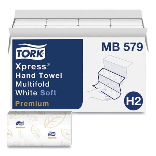 Tork 9.13 x 9.5 in. Premium Soft Xpress 3-Panel Multifold Hand Towel, White - TRKMB579