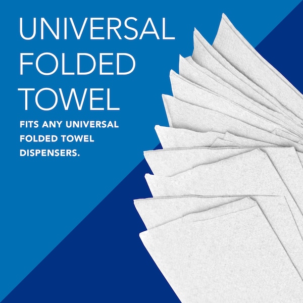Kimberly-Clark Professional 100% Recycled Fiber Multifold Paper Towels, 9.2" x 9.4", Compact Case, (250 Sheets/Pack, 16 Packs) - 01807