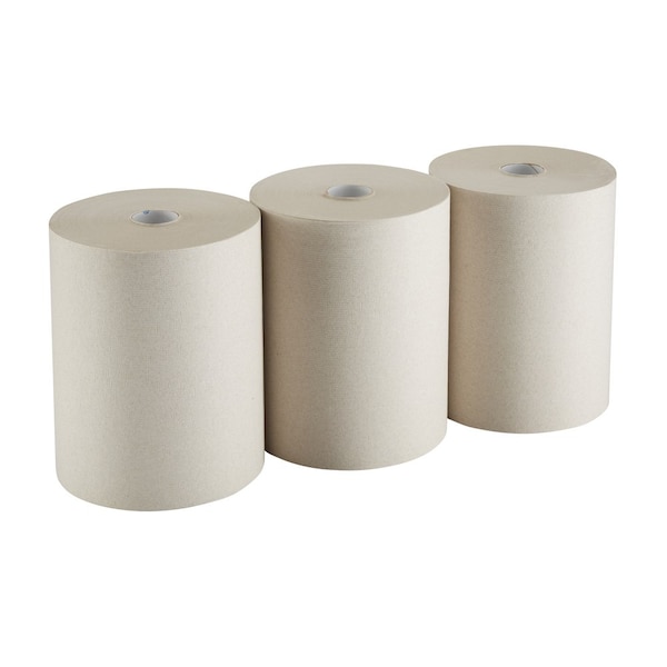 Georgia-Pacific enMotion Hardwound Paper Towels, 1 Ply, Continuous Roll Sheets, 800 ft, Brown, 3 PK - 89485