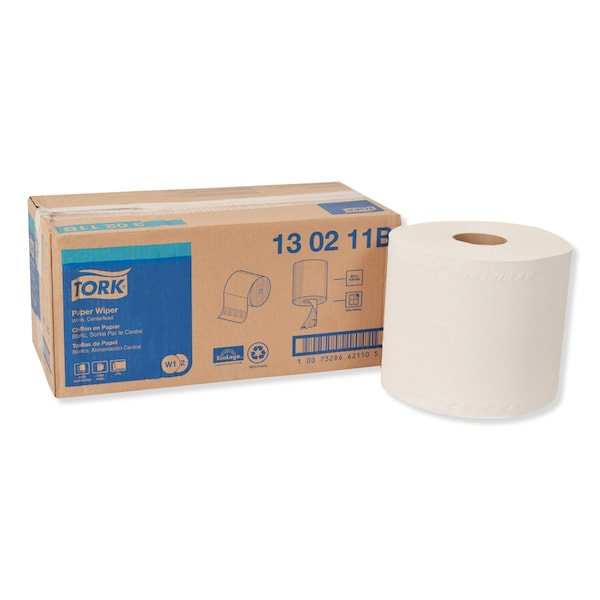 Tork Tork Paper Wiper Centerfeed White W1/W2, Multipurpose, 2 x 800 Sheets, 130211B - 130211B