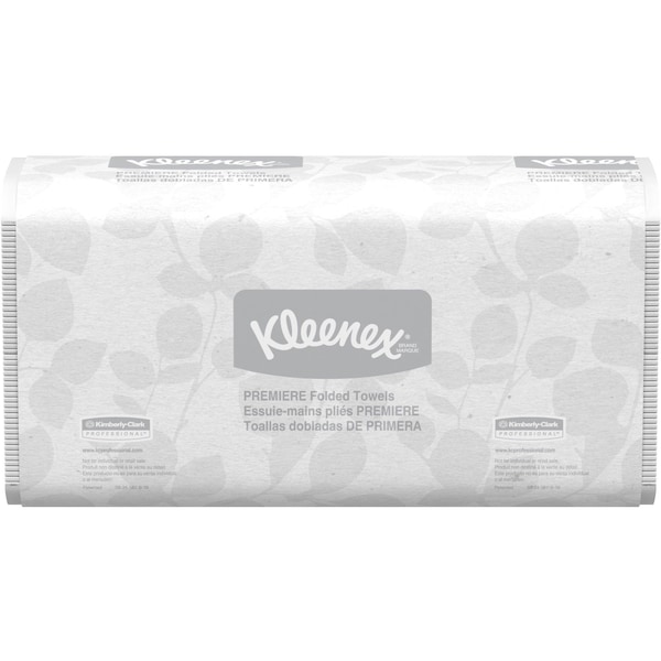 Kleenex Premiere Multifold Paper Towels, 1 Ply, 120 Sheets, White, 3000 PK - 13254