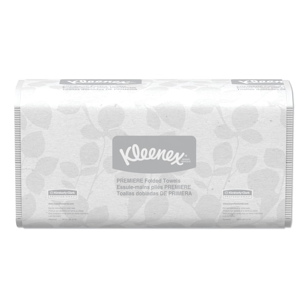 Kleenex Premiere Multifold Paper Towels, 1 Ply, 120 Sheets, White, 3000 PK - 13254