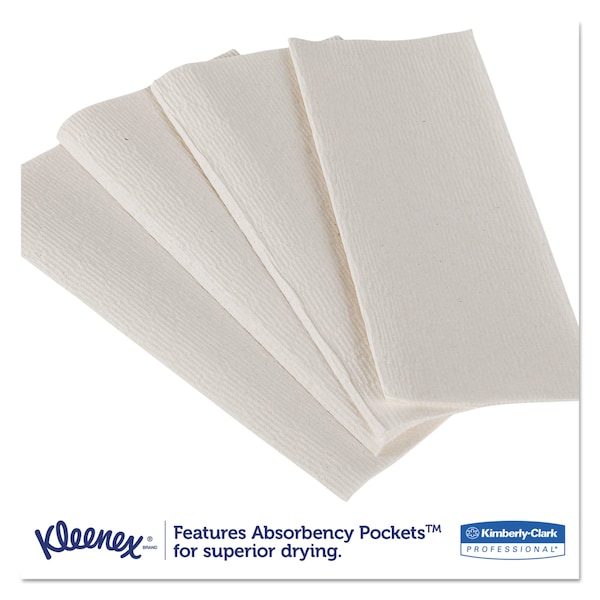 Kleenex Premiere Multifold Paper Towels, 1 Ply, 120 Sheets, White, 3000 PK - 13254
