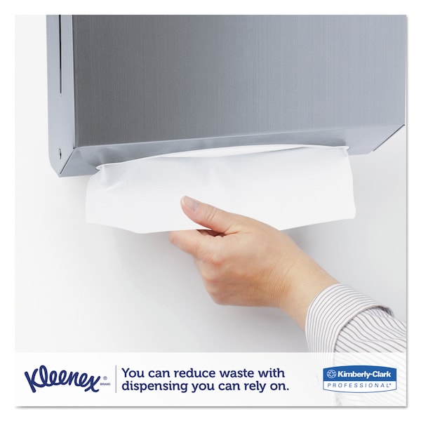 Kleenex Premiere Multifold Paper Towels, 1 Ply, 120 Sheets, White, 3000 PK - 13254