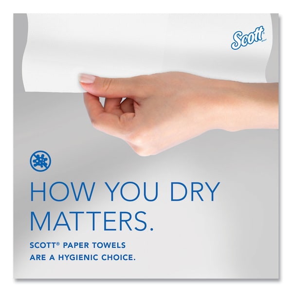 Scott Scott Pro Hardwound Paper Towels, 1 Ply, Continuous Roll Sheets, 900 ft, White, 6 PK - 43960