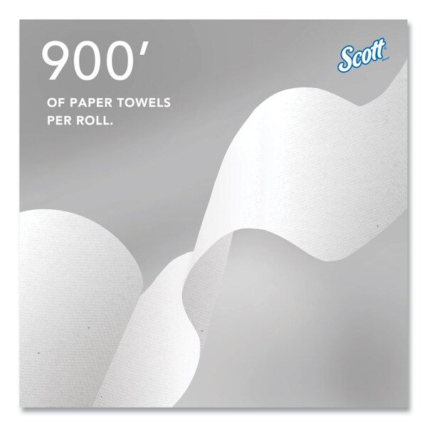 Scott Scott Pro Hardwound Paper Towels, 1 Ply, Continuous Roll Sheets, 900 ft, White, 6 PK - 43960