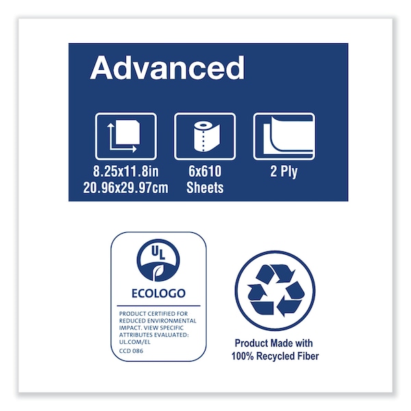 Tork Tork Centerfeed Paper Towel White M2, High Absorbency, 6 x 610 Sheets, 121202 - 121202