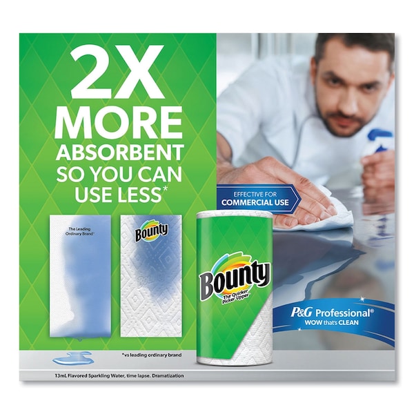 Bounty Towels & Wipes, 2 Ply, 990", White, 6 PK - 80374121
