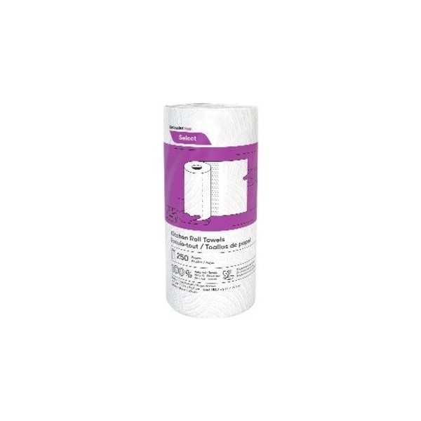 Cascades Pro Select Perforated Roll Paper Towels, 2 Ply, 250 Sheets, 8", White, 12 PK - K250