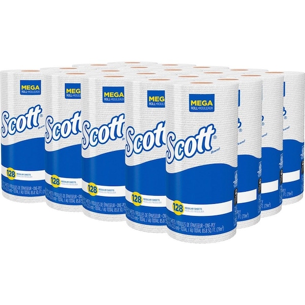 Scott Scott Kitchen Paper Towels, 128 Sheets, White, 20 PK - KCC41482CT