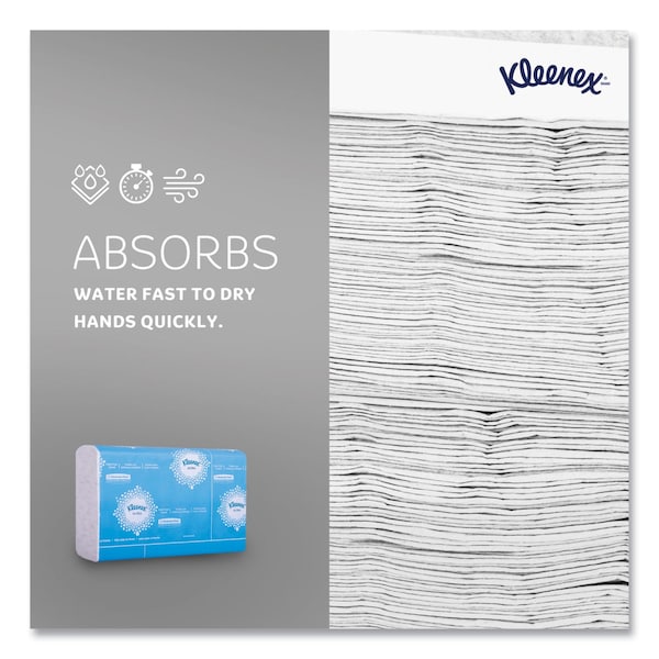 Kleenex Reveal Multifold Paper Towels, 2 Ply, 150 Sheets, White, 16 PK - 46321