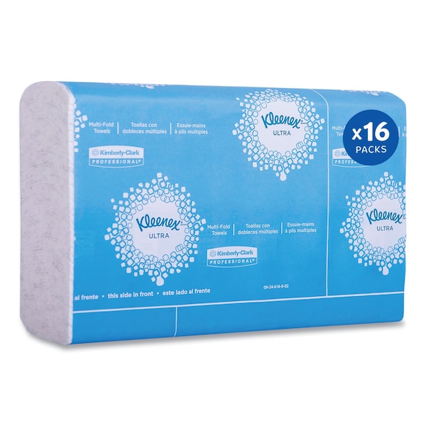 Kleenex Reveal Multifold Paper Towels, 2 Ply, 150 Sheets, White, 16 PK - 46321