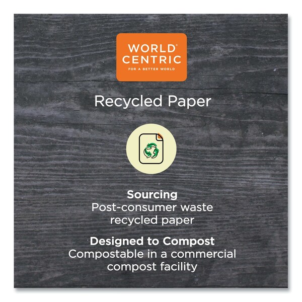 World Centric Multifold Paper Towels, 1 Ply, 1 Sheets, Natural, 4000 PK - TWPAMF