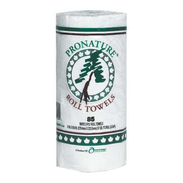 Advantage Advantage Perforated Roll Paper Towels, 2 Ply, 85 Sheets, White, 30 PK - TTHT1
