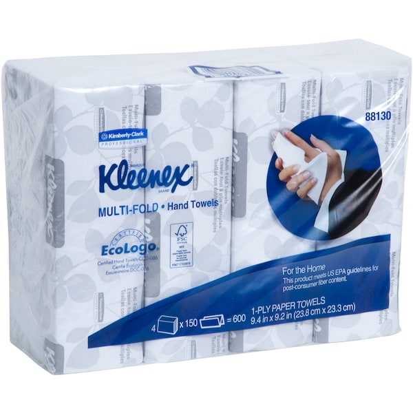 Kleenex Kleenex Multifold Paper Towels, Blue/White, 4 PK - KCC88130CT